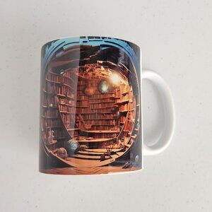 NEW 3D Shelf Library Coffee Cup - Librarian Cup Club Gifts for Readers 11oz Mug